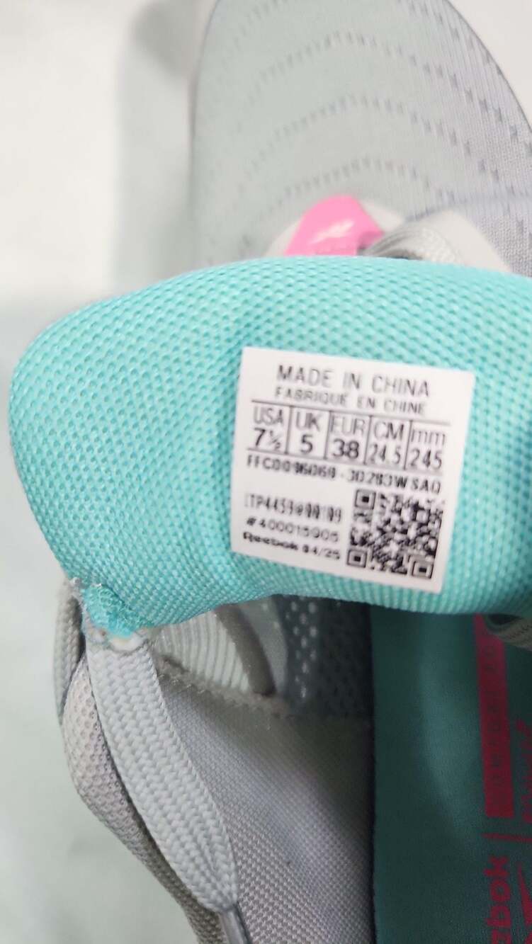 Reebok Verse Women's Training Running Shoes Grey Pink Aqua Size 7.5 - Picture 4 of 5